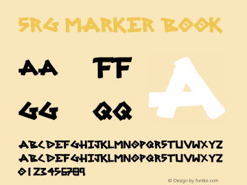 SRG MARKER Book Version 1.00 November 13, 20 Font Sample