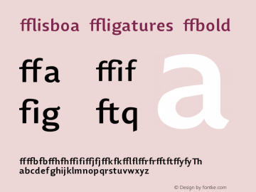 Lisboa Ligatures Bold Version 001.000 Font Sample