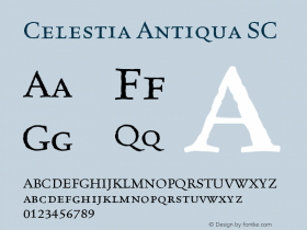 Celestia Antiqua SC Version 001.000 Font Sample