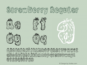 Strawberry Regular Version 1.00 2012 Font Sample