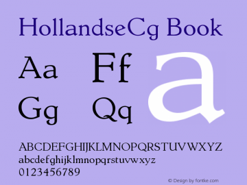 HollandseCg Book Version 001.001 Font Sample