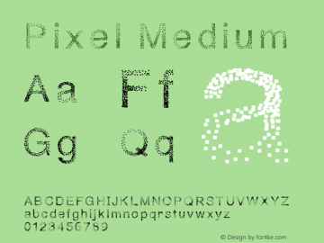 Pixel Medium Version 001.000 Font Sample