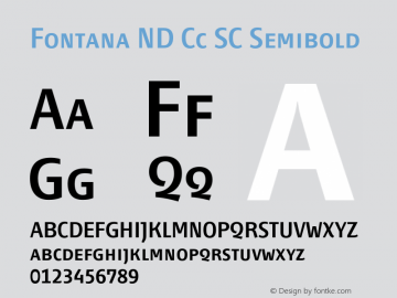 Fontana ND Cc SC Semibold Version 001.002图片样张