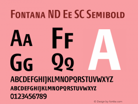 Fontana ND Ee SC Semibold Version 001.002图片样张