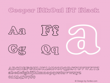 Cooper BlkOul BT Black mfgpctt-v1.64 Wednesday, May 19, 1993 12:22:40 pm (EST)图片样张