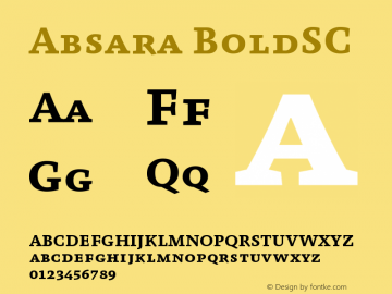 Absara BoldSC Version 004.460图片样张