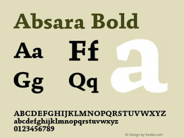 Absara Bold Version 004.460图片样张