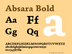 Absara Bold Version 004.460 Font Sample