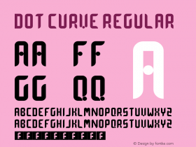 Dot Curve Regular Version 1.0 Font Sample