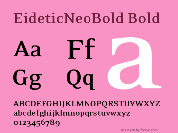 EideticNeoBold Bold Version 001.000图片样张