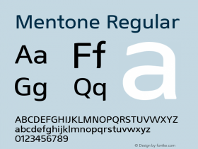 Mentone Regular Unknown图片样张