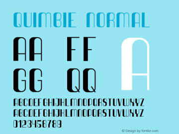 Quimbie Normal Version 001.000 Font Sample