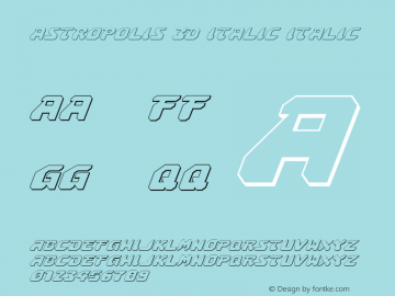 Astropolis 3D Italic Italic 001.000图片样张