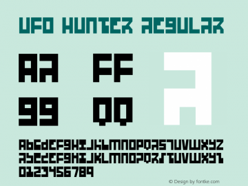 UFO Hunter Regular 001.000 Font Sample