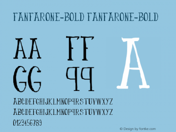 fanfarone-bold fanfarone-bold Version 1.000图片样张