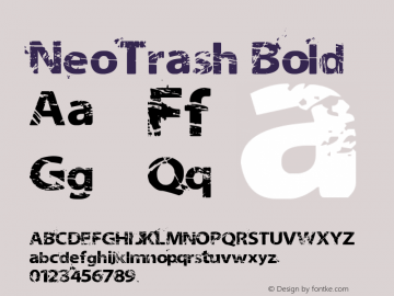 NeoTrash Bold Version 1.00 Font Sample