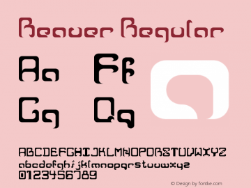 Reaver Regular Version 1.00 March 30, 2009, initial release Font Sample