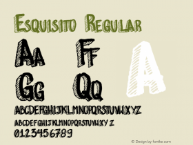 Esquisito Regular Version 001.000 Font Sample