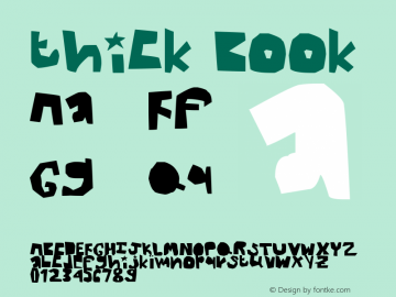 thick Book Version 1.00 March 12, 2009, Font Sample