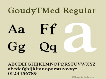 GoudyTMed Regular Version 001.005图片样张