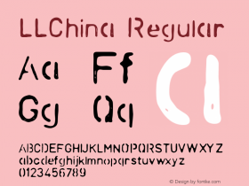 LLChina Regular Fontographer 4.7 14.08.2008 FG4M­0000002545 Font Sample