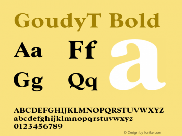 GoudyT Bold Version 001.005图片样张