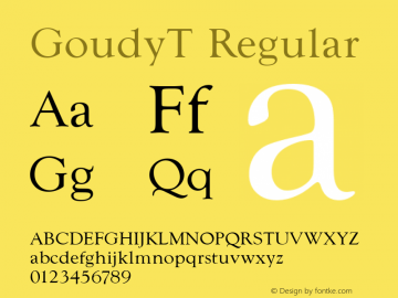 GoudyT Regular Version 001.005图片样张