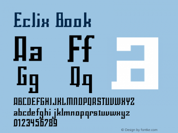 Eclix Book Version Fontographer 4.7 03. Font Sample