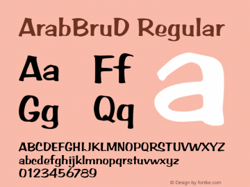 ArabBruD Regular Version 001.005图片样张