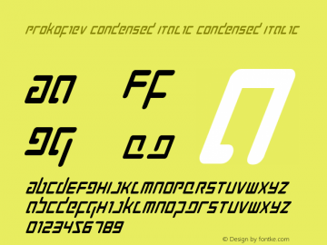 Prokofiev Condensed Italic Condensed Italic 001.000图片样张