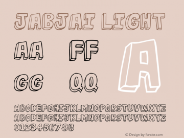 jabjai Light Version Macromedia Fontograp Font Sample
