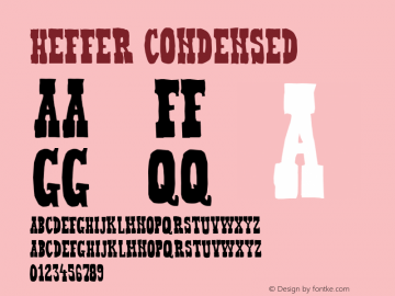 Heffer Condensed Version 1.000 Font Sample