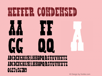 Heffer Condensed Version 1.000图片样张