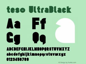 tes© UltraBlack Version 1.000 Font Sample