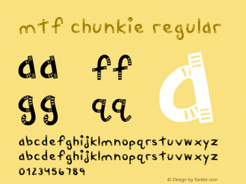 MTF Chunkie Regular Version 1.00 May 26, 2007, initial release Font Sample
