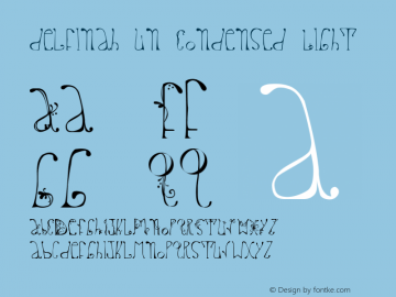 delfinah un Condensed Light Version 1.000 Font Sample