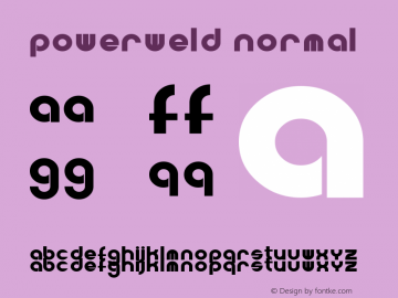 Powerweld Normal Version 001.001 Font Sample
