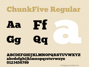 ChunkFive Regular Version 001.001 Font Sample