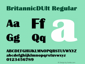 BritannicDUlt Regular Version 001.005图片样张