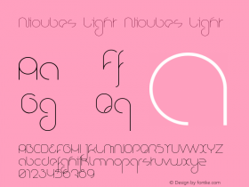 Nioubes Light Nioubes Light Version 1.0 Font Sample