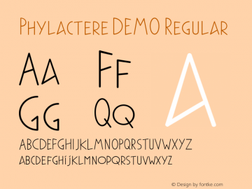 Phylactere DEMO Regular OTF 1.000;PS 001.001;Core 1.0.38 Font Sample