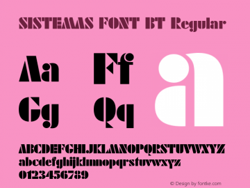 SISTEMAS FONT BT Regular V.0图片样张