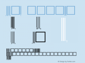 UPC-A Normal 1.0 Thu Jan 28 17:24:12 1993 Font Sample