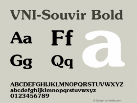 VNI-Souvir Bold 1.0 Tue Nov 30 12:28:38 1993 Font Sample