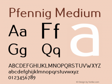 Pfennig Medium Version 20120410 ; ttfautohint (v0.8)图片样张