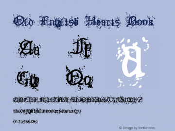 Old English Hearts Book Version 1.00 August 9, 2009,图片样张