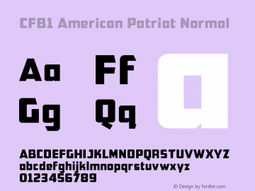 CFB1 American Patriot Normal Version 1.0图片样张