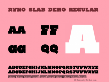 Ryno Slab Demo Regular 1.000 Font Sample