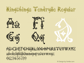 Kingthings Tendrylle Regular 1.0 Font Sample