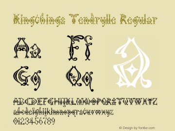 Kingthings Tendrylle Regular 1.0 Font Sample